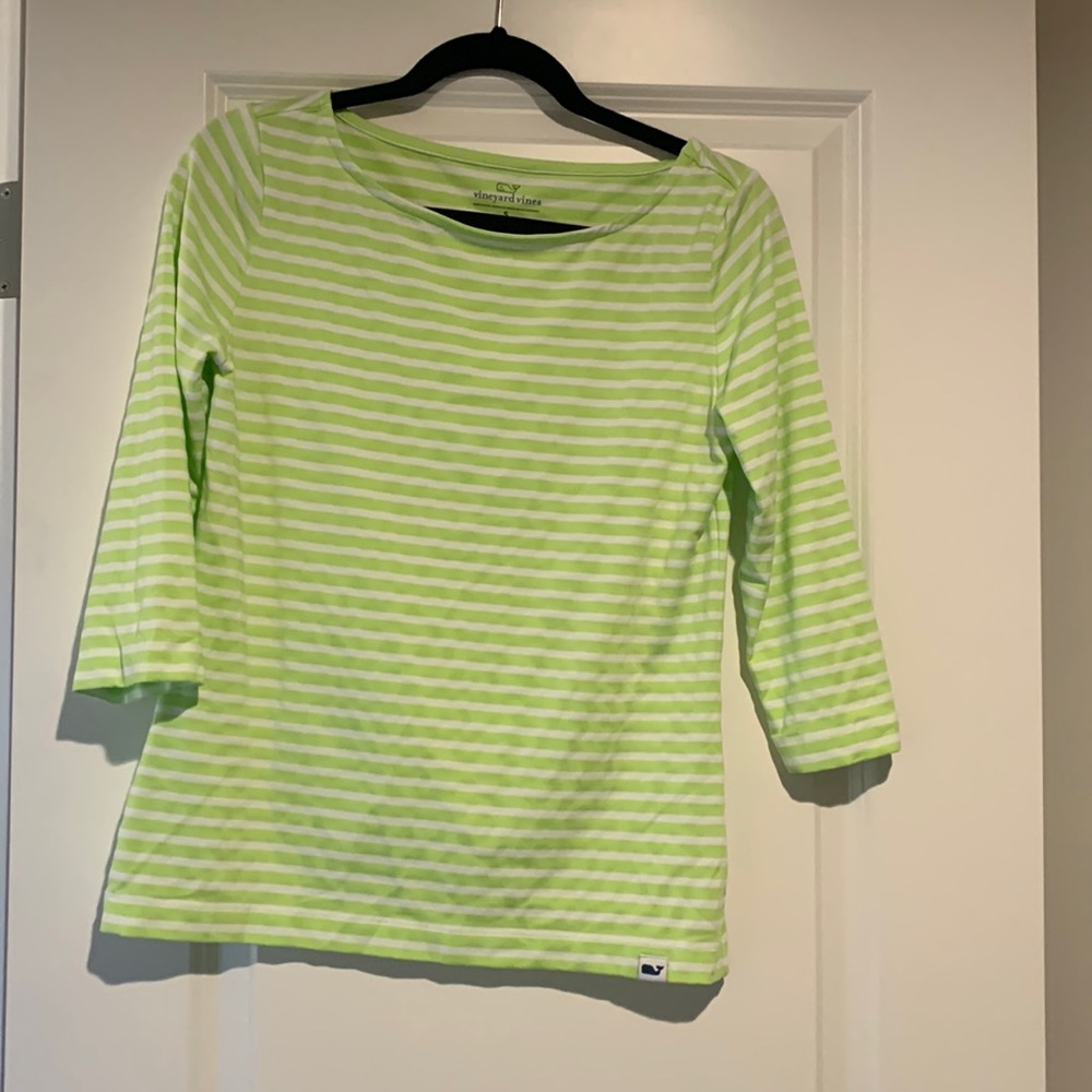 Vineyard Vines 3/4 Sleeve Stretch Boatneck Top